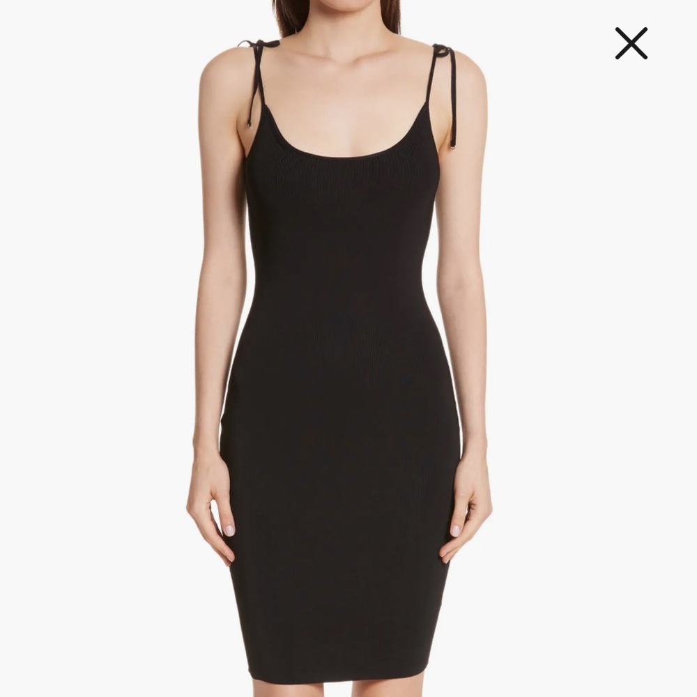 T by Alexander Wang tie detail rib knit dress